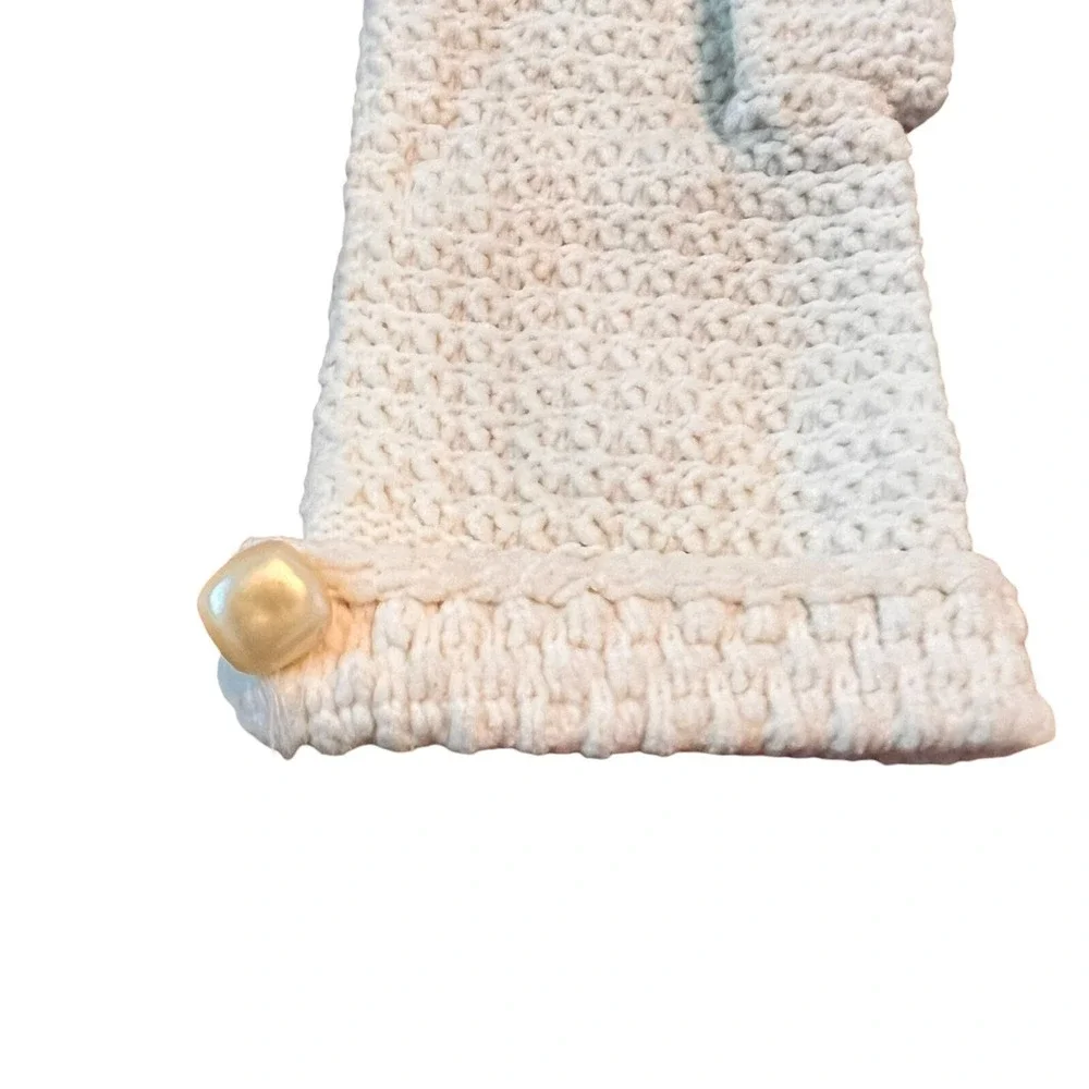 Vintage‎ Childrens/Womens Knit Gloves Pearl Buttons Retro Glam